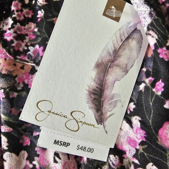 Jessica Simpson Floral Pajama Set Large - Picture 4 of 7